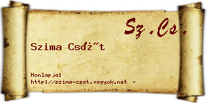 Szima Csát névjegykártya